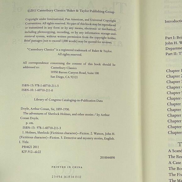 The Adventures of Sherlock Holmes Sir‎ Arthur Conan Doyle Hardcover 2011 NEW - Picture 9 of 11